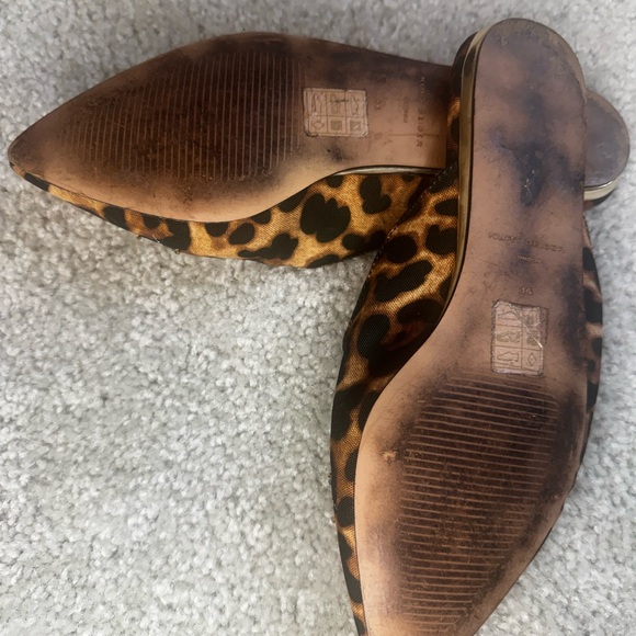 Kurt Geiger Leopard-Print Embellished Slip-On Mules with Green Eye Accent - Picture 5 of 5